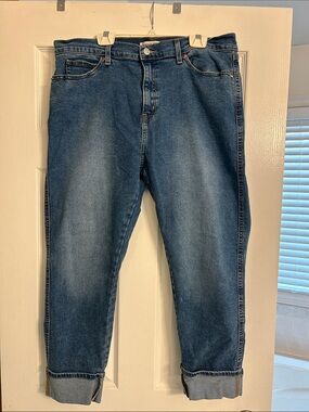 Levi Strauss Blue Denim Boyfriend Jeans